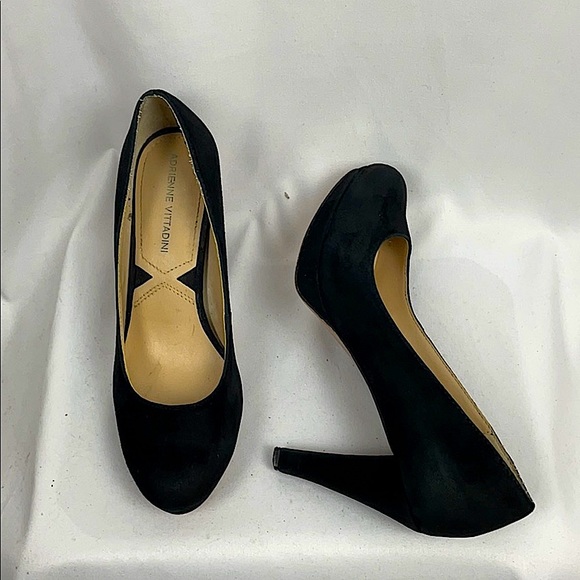 Adrienne Vittadini Shoes - Adrienne Vittadini Black Suede Pump Heels, 6.5